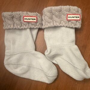 Kids Hunter Light Gray Knit Cuff Boot Socks